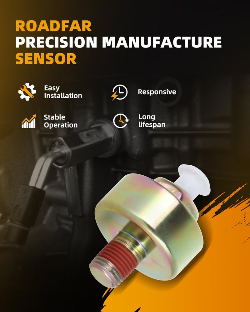 ROADFAR Ignition Knock Detonation Sensor 10456018 Fit for Chevy Express 1500 2500 3500/C1500 C2500 C3500/K1500 K2500/Impala/Blazer, for Cadillac Escalade, for Buick Roadmaster 1985-2002 2.5L - 8.1L - Image 3